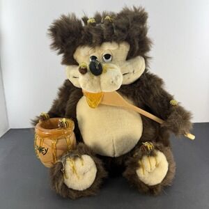 Vintage ORZEK 14 inch Plush Huge Honey Bear by Laura Orzek